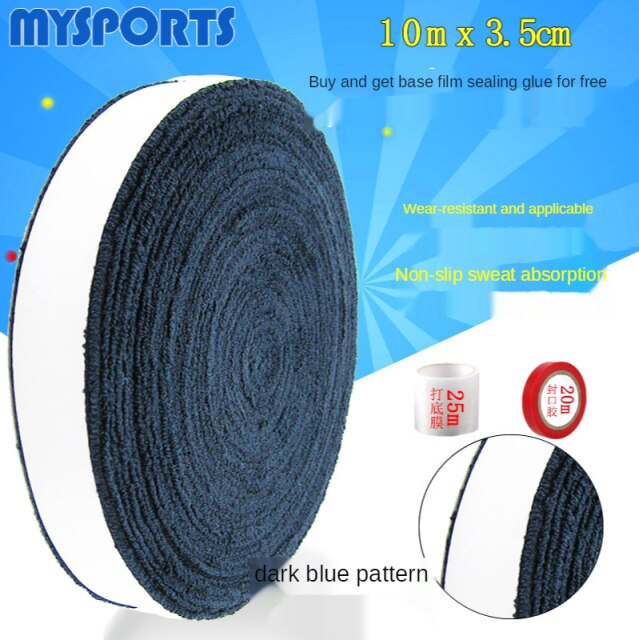 Badminton Handvat Grip Tape Slijtvaste Tennis Rackets Antislip Sweat-Absorberende Band Grote Plaat Handdoek Grip tape: Navy blue