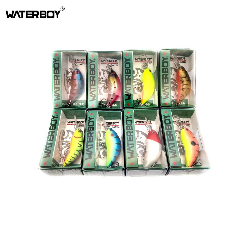 Waterboy Mini Crankbait Lokt Vissen Artificail Aas 4 Cm 1.6in 3.4G 0.1 Oz Wobbler Plastic Vissen Lokken Tackle Bas pesca Lake