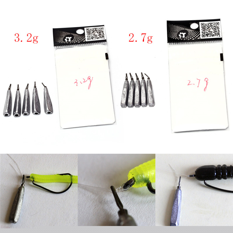 5pcs/lot Fishing Lead Sinker Weight Size 2.7g/3.2g Water Droplets Lead Weights Fishing Lead Sinkers Fishing Accessories