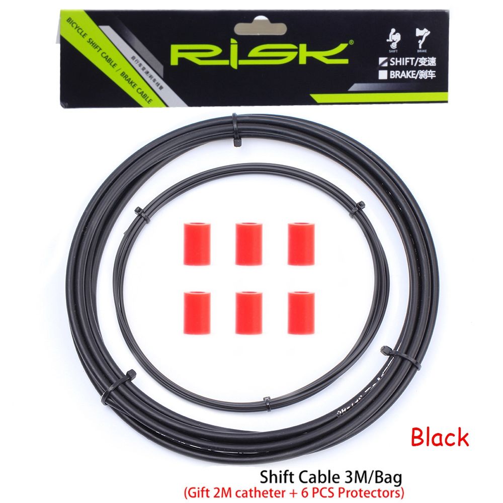 Universal 3meters / 98ft Bike Bicycle Basic Brake &amp; Shift Derailleur Cable Line Wire 4mm/5mm Mountain Road Bike Cable Cycling: Black Shift Cable