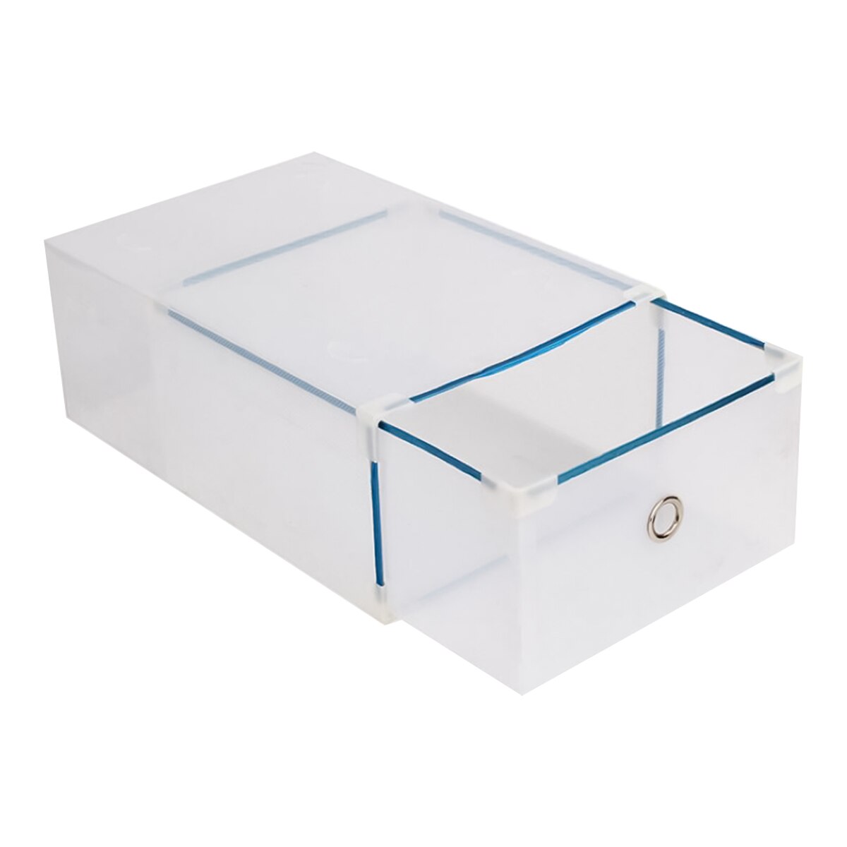 Plastic Shoes Boxes For Thicken Shoes Stackable Crate Wardrobe Storage Foldable Stackable Organizer Box