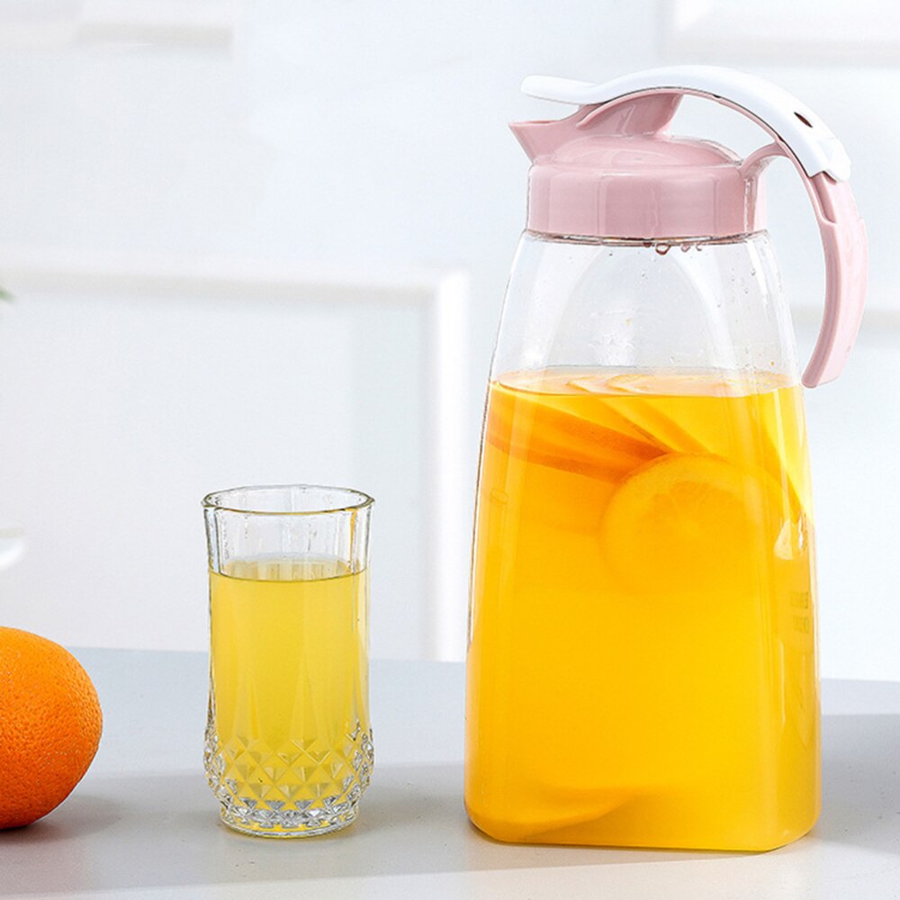 Dryck förvaringsbehållare värme kallvatten kanna plast juice kanna hushåll tekanna vattenkokare - storlek l (rosa)