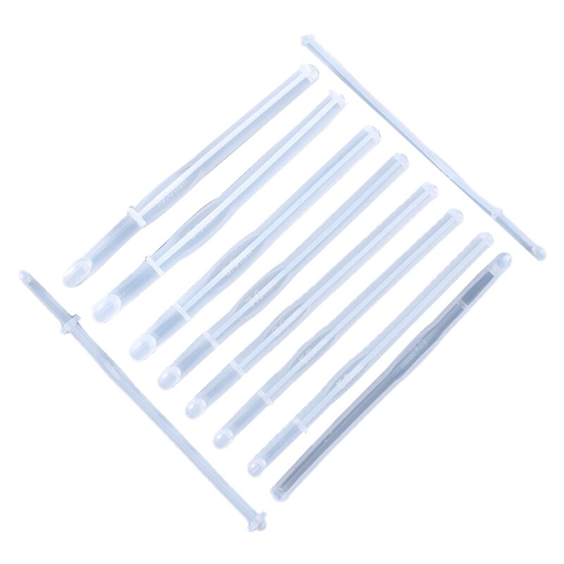 Crochet Hook Crystal Epoxy Resin Mold DIY Knitting Sweaters Tool Silicone Mould 1XCA
