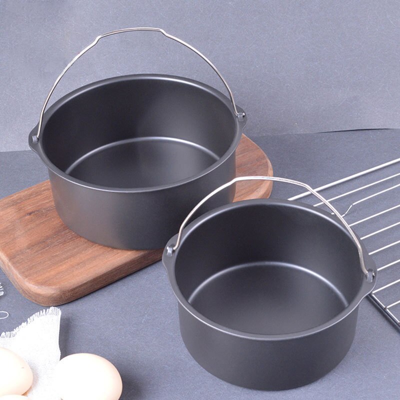 Air Friteuse Bakken Pan Non-stick Carbon Staal Gebakken Kip Pot Voor Magnetron Nederlandse Oven Cake Bakken Vat