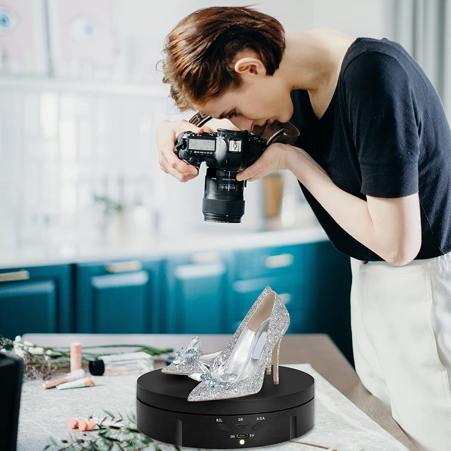 Rotating Display Stand 360 Degree Motorized Rotating Turntable For Photography Product Displays Jewelry Watches 3D Models