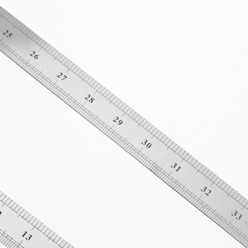 1PC 15cm/20cm/30cm/50cm Double Side Scale Stainless Steel Straight Ruler Measuring Tool School Office Supplies For Students