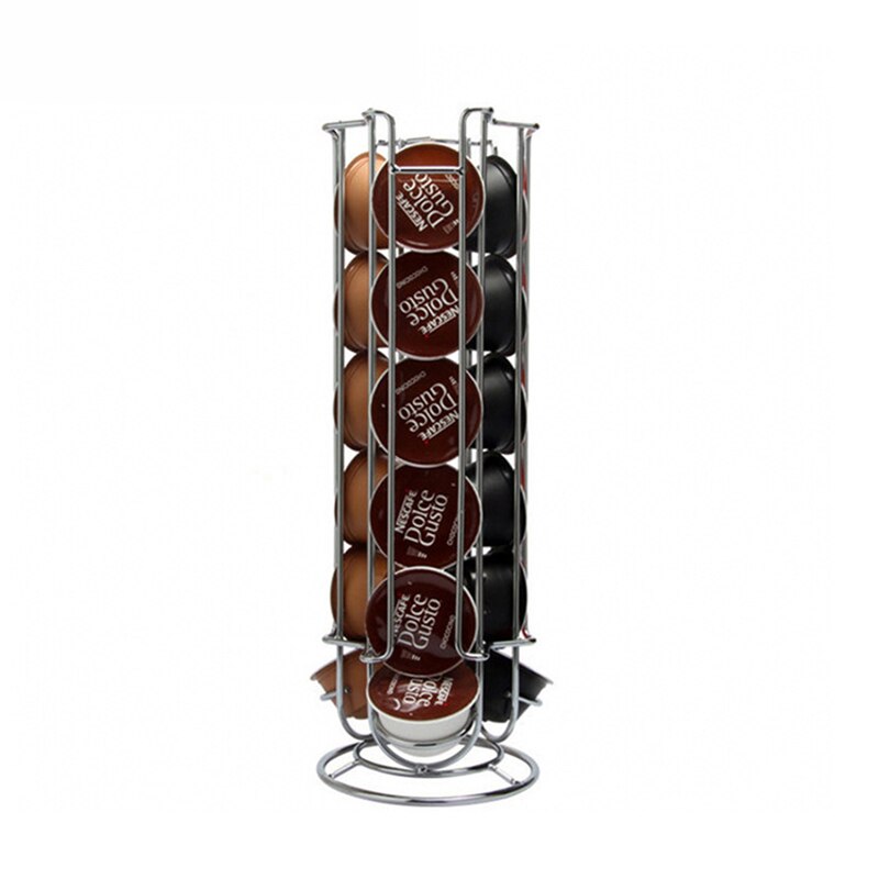 Soporte giratorio para cápsulas Nescafé Dolce Gusto, estante de almacenamiento de Metal, 24 tazas: Coffee rack 18 cup