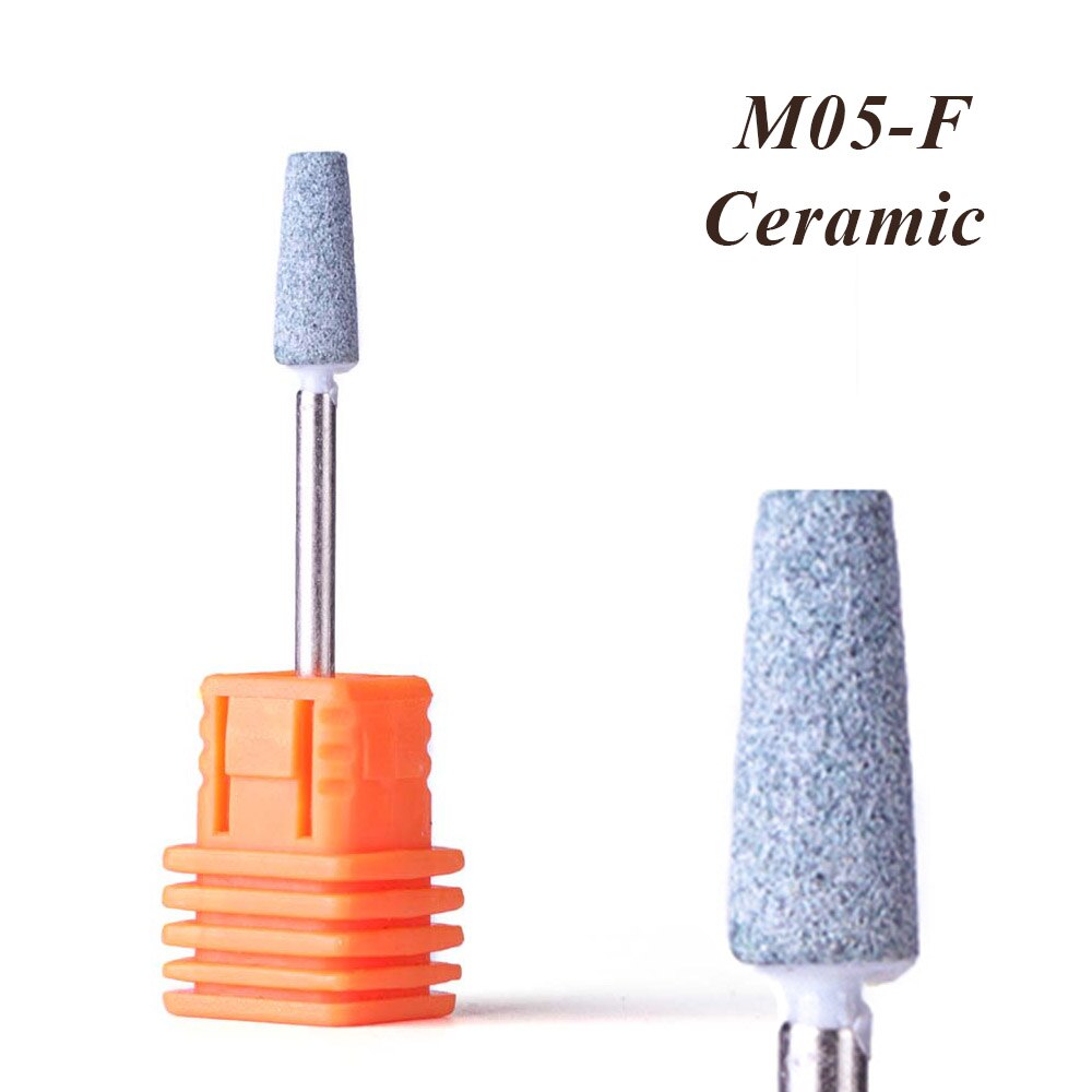 1 Pc Frezen Nail Boor Rubber Siliconen Keramische Polijsten Bestanden Gereedschap Voor Elektrische Manicure Pedicure Machine LA065-1: M05-F