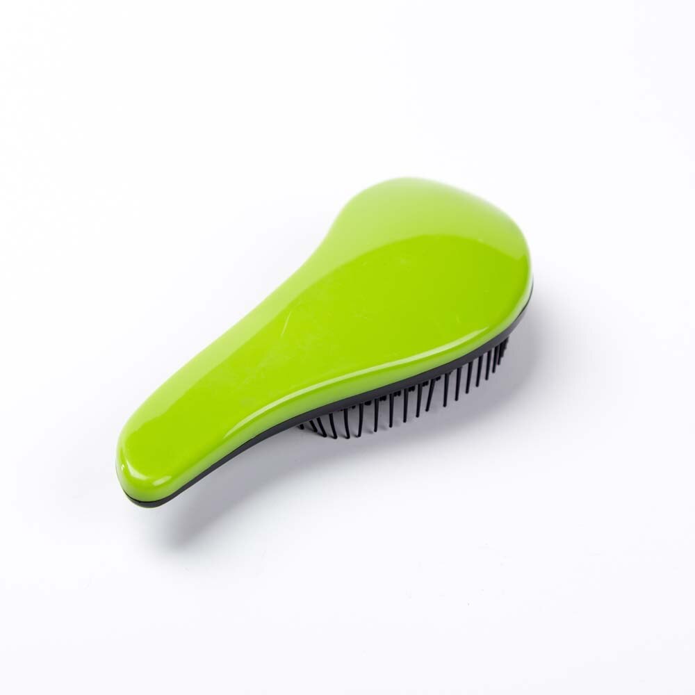 Mango mágico peine para desenredar cepillo de pelo para ducha desenredador de estilismo de salón Tamer exquite, herramienta útil, cepillo para el pelo: Green