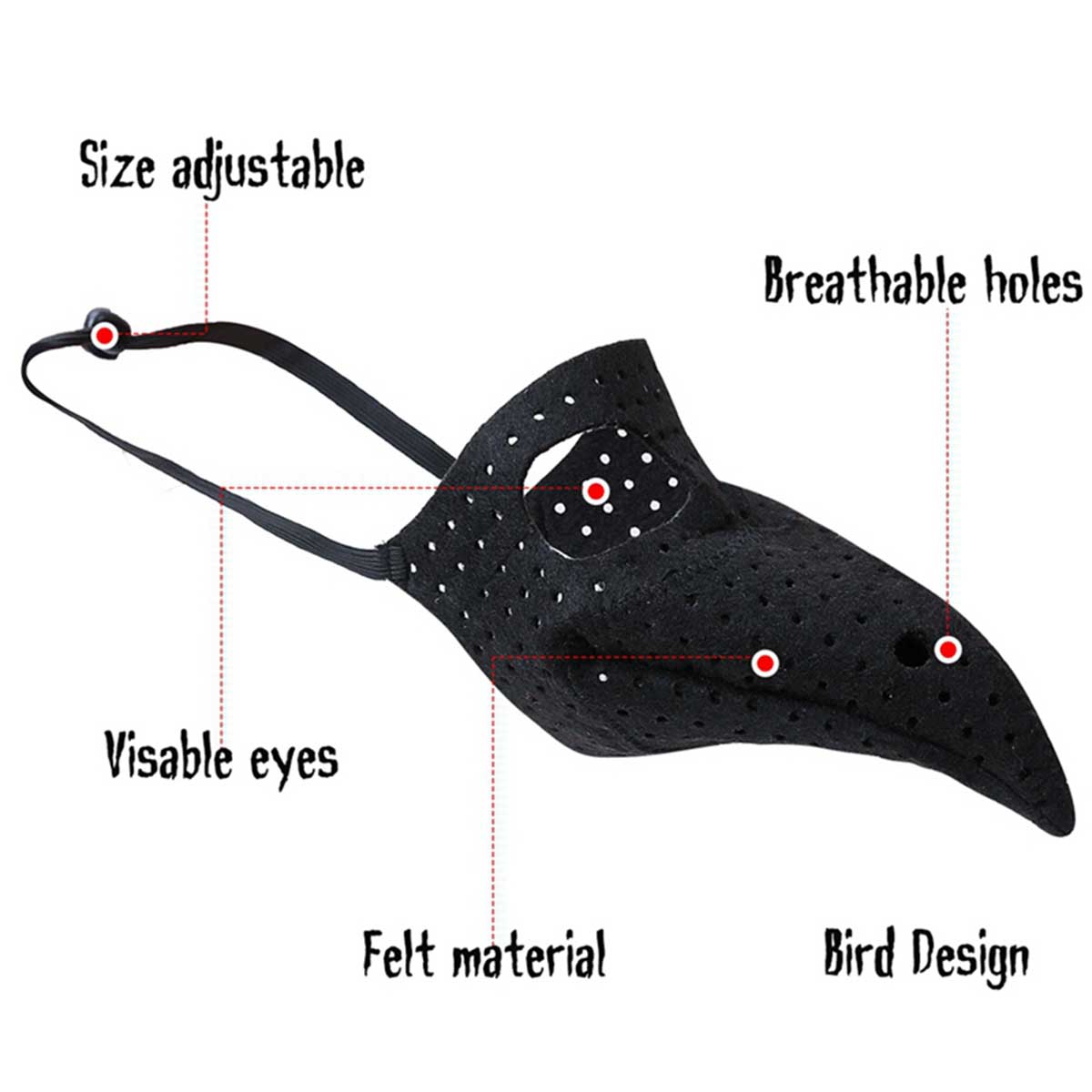 Pet Mouth Cover, Cat and Dog Anti-biting Muzzles Horror Halloween Transformation Mask with Bird Mouth Mask