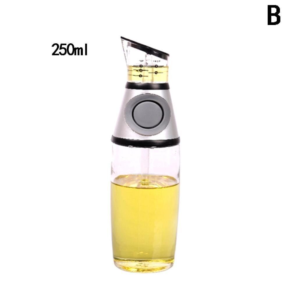 250 Ml Non-Drip Olie Fles Keukengerei Keuken Glas Olijfolie Azijn Dispenser Giet Fles Fles Keuken Lekvrij Servies: B Sliver