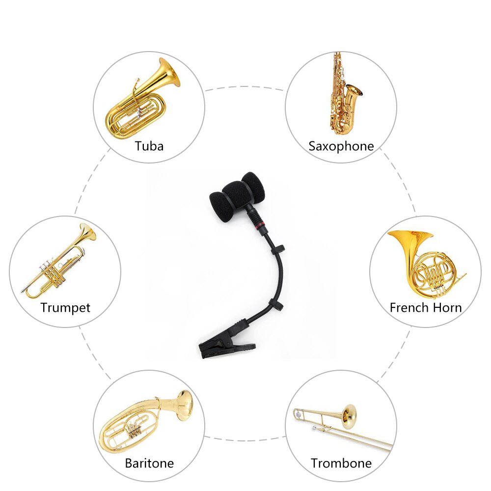 Instrument Kondensator Mikrofon Universal- Ständer Clip für Saxophon Klarinette Wind Instrument, dauerhaft Mini Schock Halterung