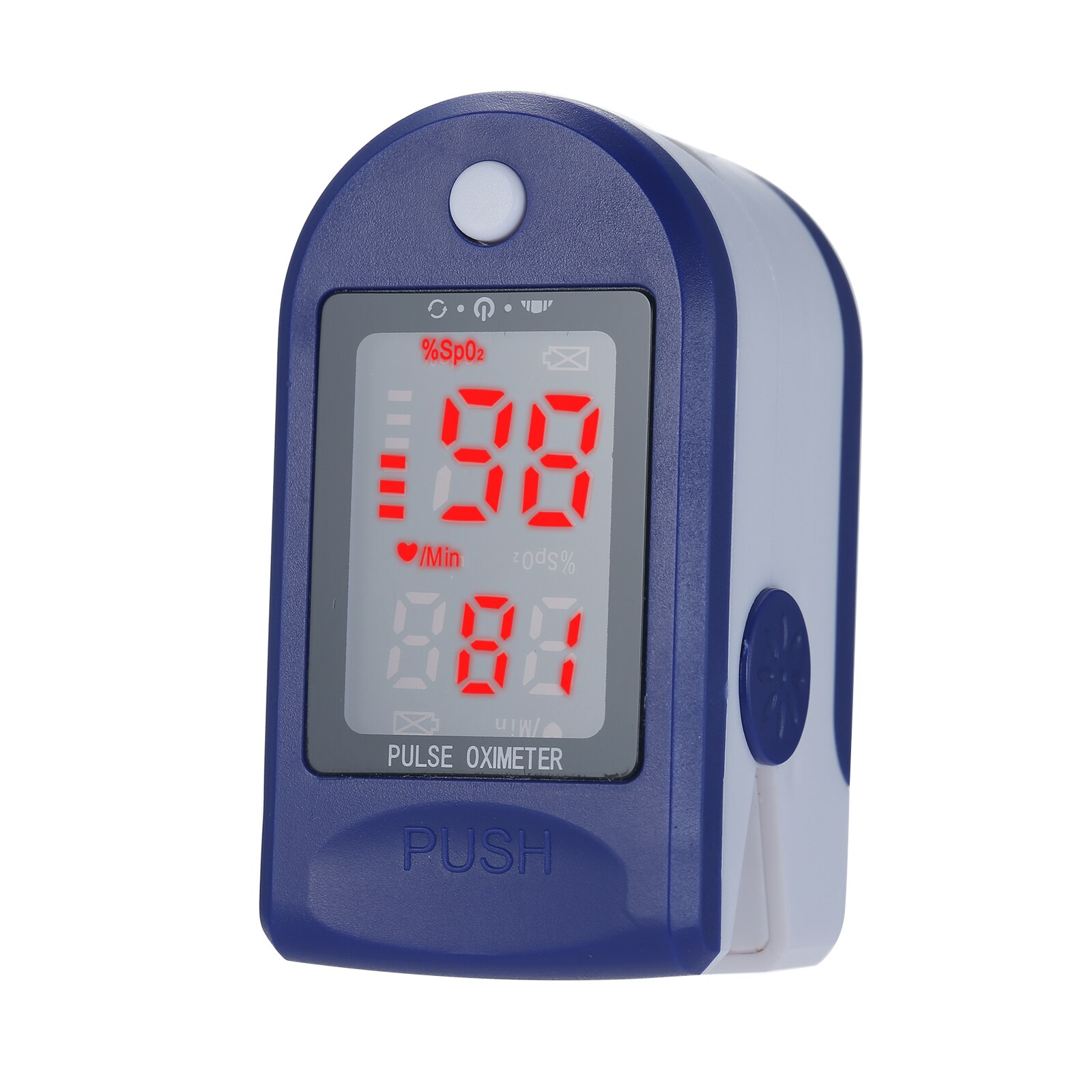 Finger Oximeter Digital Fingertip Pulse Oximeter Blood Oxygen Saturation Meter Finger SPO2 PR Heart Rate Monitor Health Care: White