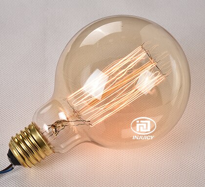 Vintage edison tungsten glödlampa  e27 skruv glödlampa 40w watt diamant dekorativ retro industriell belysning ljuskälla: G80 220v