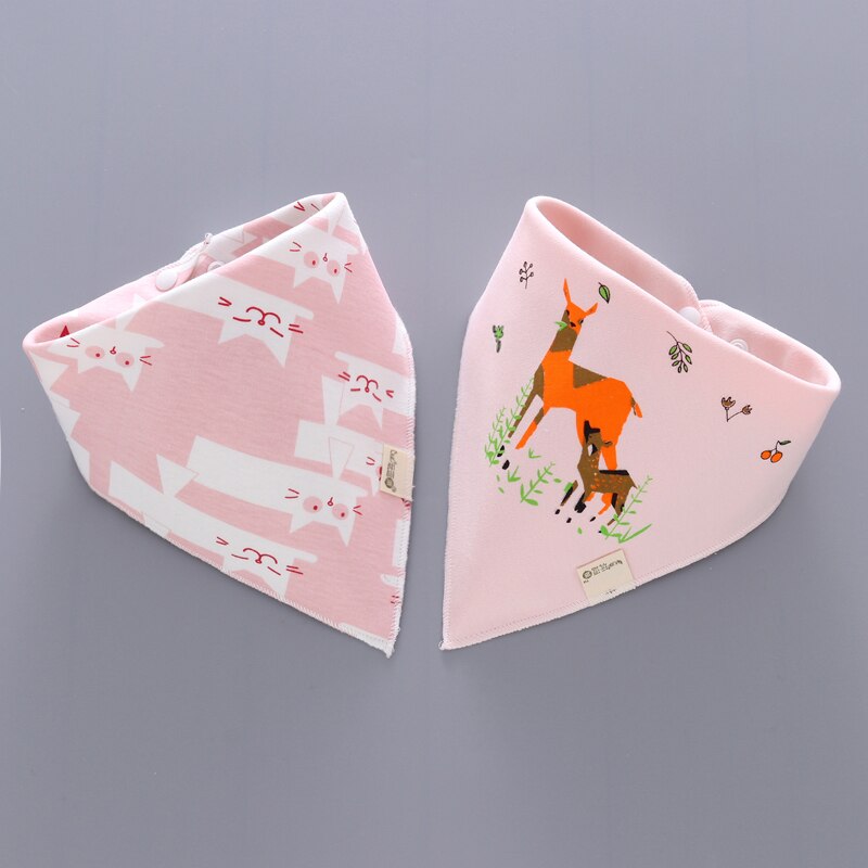 Baby Boy feeding Bibs Cotton Soft Burp Cloth for Infant Girl Flamingo Triangle Bib Children Bandana Bibs 2 Pieces/lot