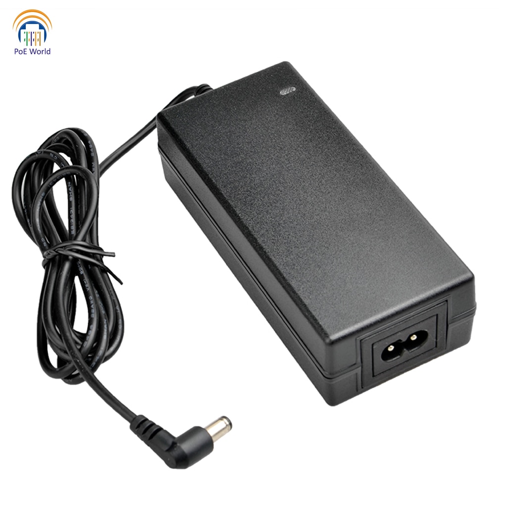 Ac dc strømadapter 2.1*5.5mm 48 volt 0.625a 30 watt eu uk oss au strømplugg 48 v 30w strømforsyning strømkilde