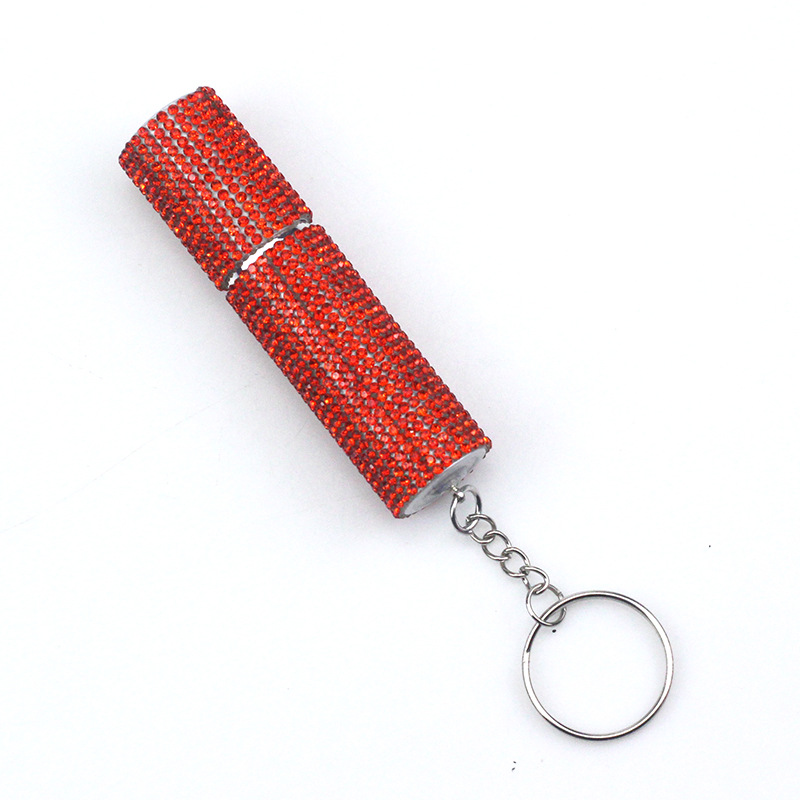 10Ml Diamant Parfum Fles Strass Lege Spuitfles Reizen Draagbare Pers Subbotteling Met Sleutelhangers Vrouwen Sieraden Cadeau: Bordeaux