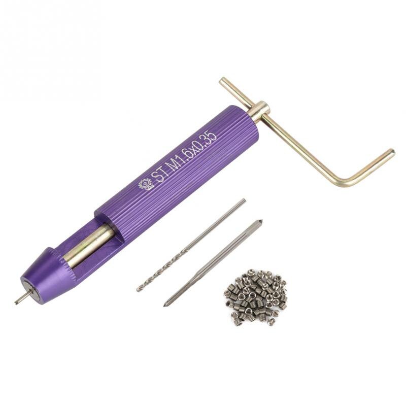 50Pcs Stainless Steel Thread Repair Insert kit Coiled Wire Inserts Helical Screw Threaded Inserts M1.6*0.35*2D