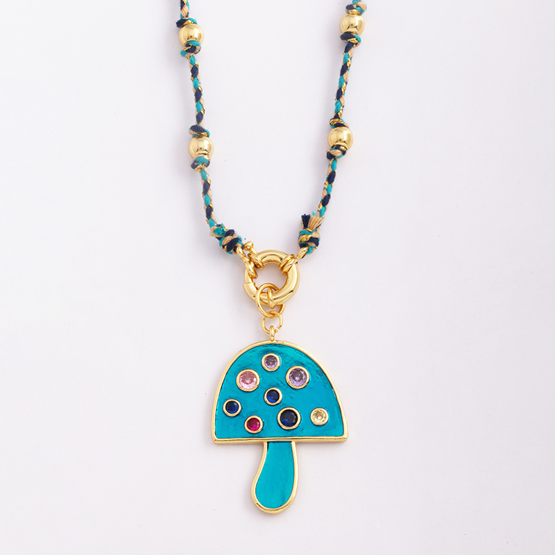Cordón de algodón natural estilo bohemio, joyería con cuentas anudadas largas, amuleto de suéter de cuerda trenzada colorida, suministros de para de verano y playa: PLATEADO