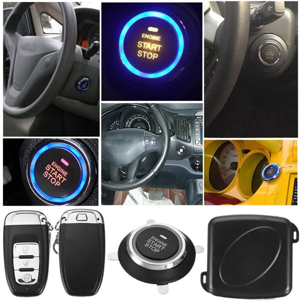 9Pcs/Set Remote Starter System For Car SUV Keyless Entry Engine Start Alarm System Push Button Remote Starter Stop Auto