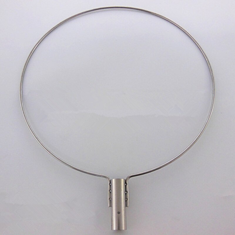 30cm-45cm dyppenet ring massivt rustfrit stål fiskenet tilbehør tuck net hoved fiskeværktøj landingsnet rød de pesca udendørs