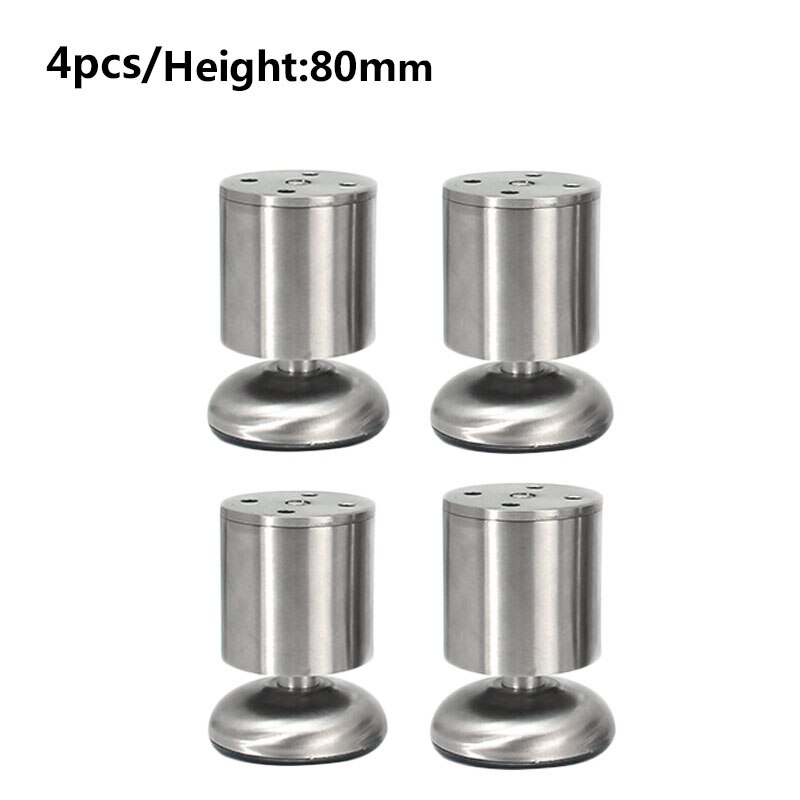4pcs Stainless steel cabinet feet TV cabinet feet sofa feet coffee table legs support legs metal bed feet furniture feet: 4pcs 80mm