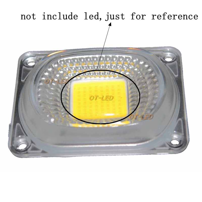 2 sæt led linsereflektor til 20w 30w 50w led cob lamper inkluderer: pc linse+reflektor+silikonering lampe dæksel skærme projektørlys diy