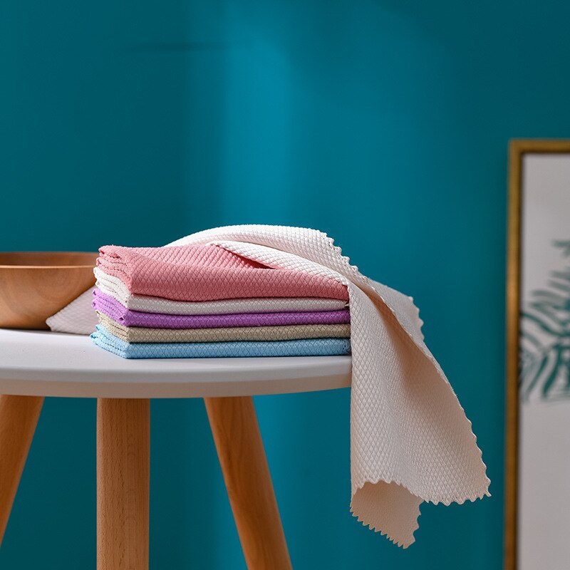 3 stück /5- teiliges einstellen küchenhandtuch, putzlappen, saugfähige glasreinigungstücher, mikrofasertücher, reinigungstücher für fenster und autos, mikrofasertücher