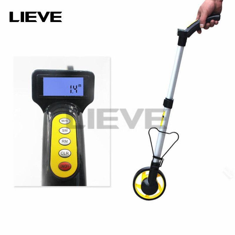 digital display telescopic measuring wheel distance 0-99999m long distance meter measure wheel
