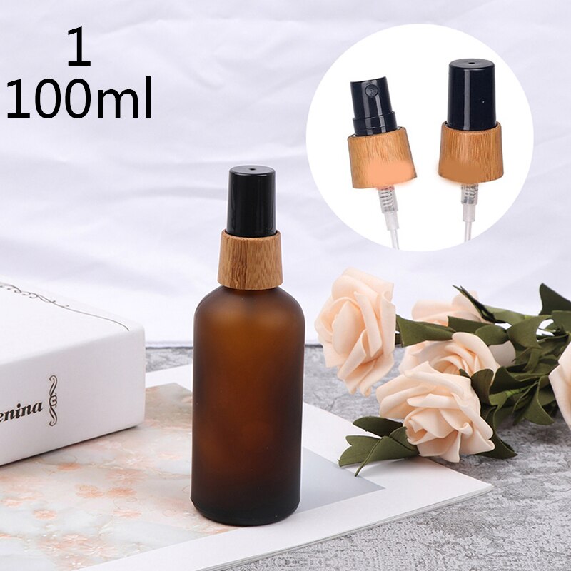 30/50/100ml Amber Glass Essential Oil Spray Bottles Atomiser Mist Sprayer Container: L1