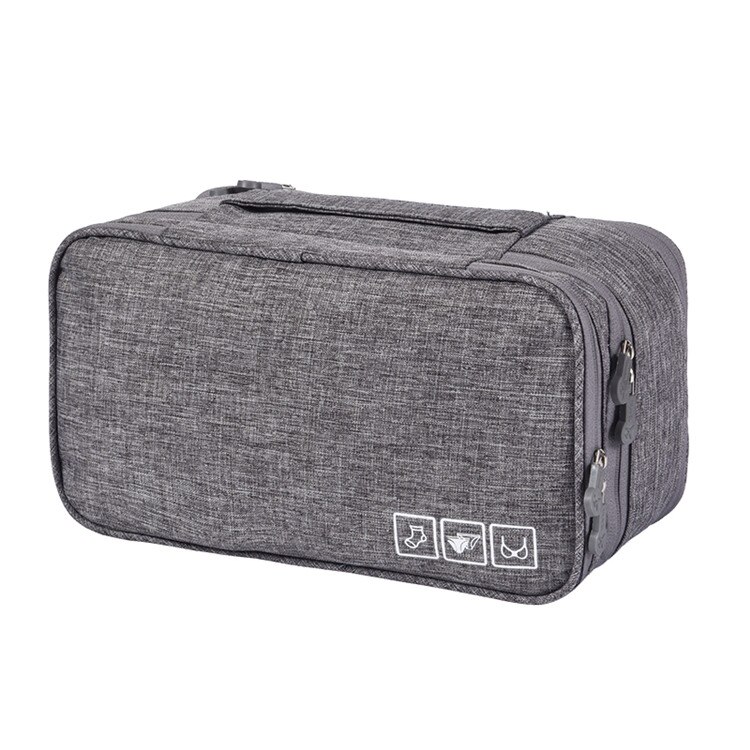 Reistas Waterdicht Kationische Tas Multifunctionele Draagbare Ondergoed Tas Sokken Opbergtas Bagage Organizer: gray