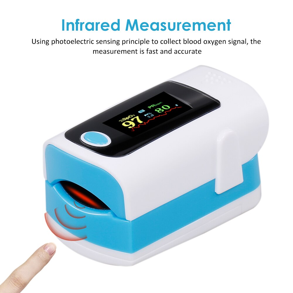 Blod ilt monitor finger puls oximeter iltmætning monitor oximeter pulsmåler uden batteri hurtigt