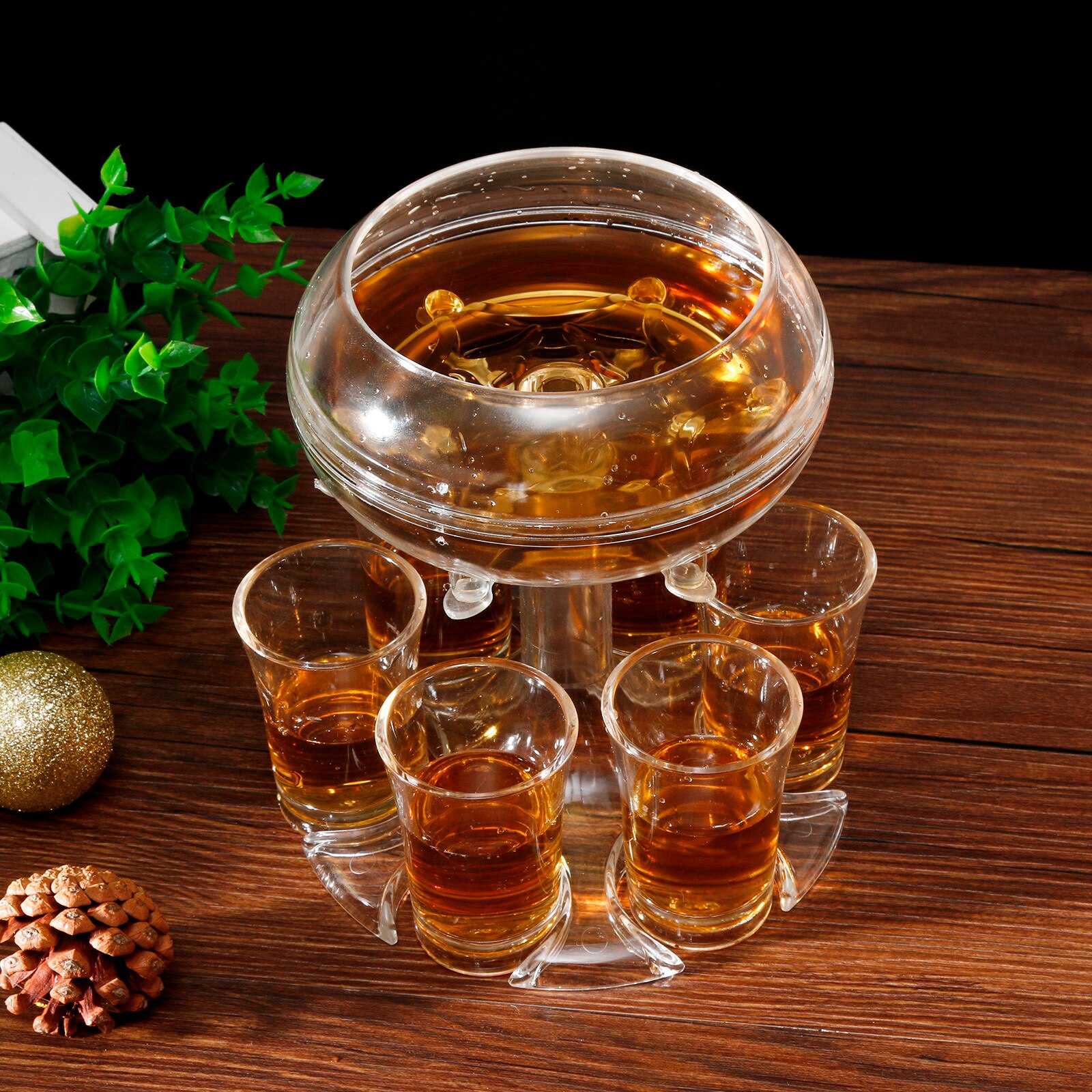 6 Borrelglas Dispenser Wijn Whisky Bier Dispenser Rack Bar Accessoires Caddy Liquor Dispenser Party Games Drinken Gereedschap # T2G