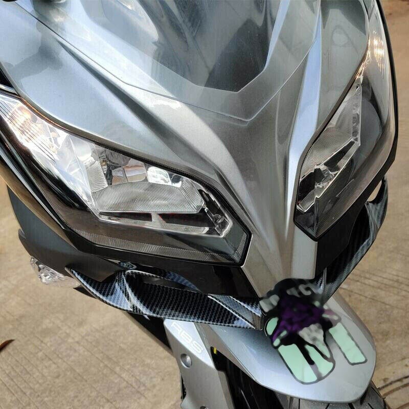 Moottoripyörän aerodynaamiset siipipyörät tuulilasin suojukset aerodynaaminen siipi kawasaki ninjalle 250 400