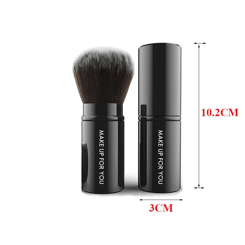Cepillos de base de polvo retráctiles para maquillaje, pincel para maquillaje facial, herramientas cosméticas, brocha para colorete, para mujeres