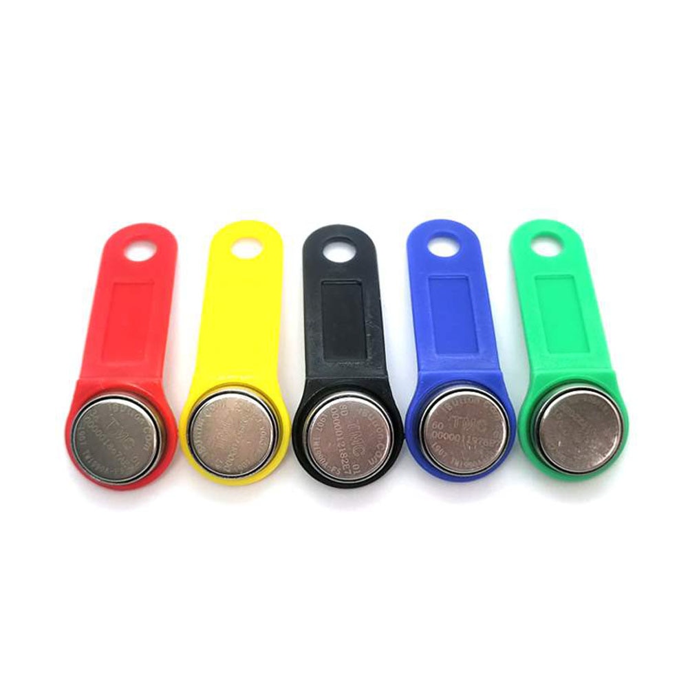 ! 100 pcs Dallas DS1990A DS1990 F5 Serienummer iButton I-Knop elektronische sleutel IB tag kaarten fobs w/ handvat
