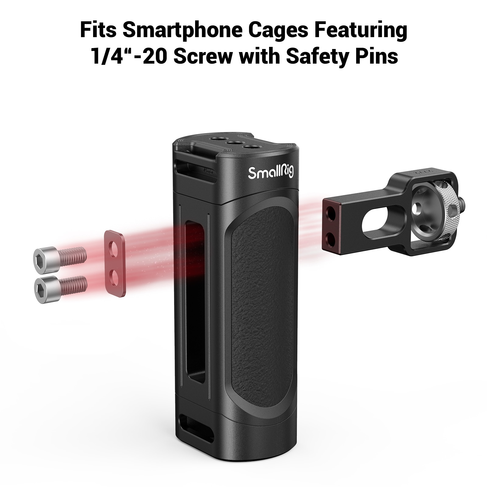 SmallRig Leggero Maniglia Laterale per Smartphone Gabbia Dotato di 1/4 "Fori Filettati & costruito-in chiave Accessori FAI DA TE rig - 2772