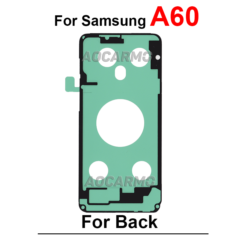 Pegatina para Samsung Galaxy A40 A41 A50 A51 A52 A60 A70 A71 A72 A73 A80 A730 A750 A920 cinta adhesiva de cubierta trasera pegamento: Naranja