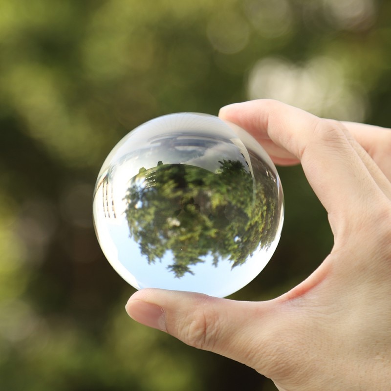 Boule de cristal, sphères réfléchissantes en verre optique K9 boule de cristal sphère décor boule de photographie, boule de jonglage de Contact clair