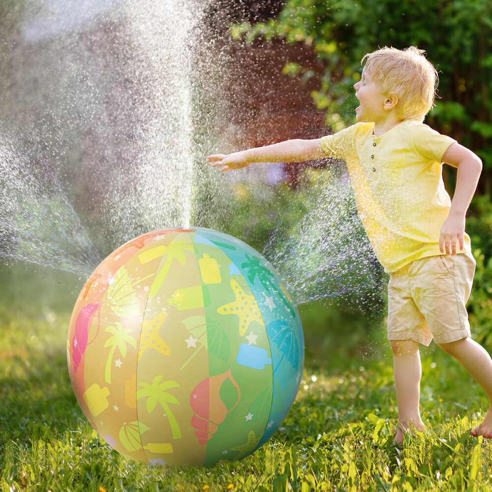 IBASETOY Sprinkler Regenbogen Strand Aufblasbare draussen Beregnung Für Sommer Garten Rasen 80x80