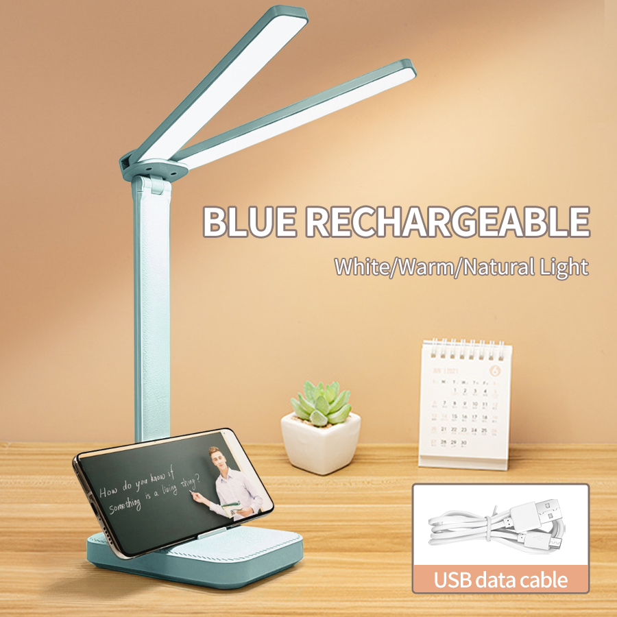 LED-Schreibtischlampe, 3-stufig dimmbar, berühren-Nachtlicht, USB wiederaufladbar, Augenschutz, faltbar, Nachttischlampe, Lesetischlampe