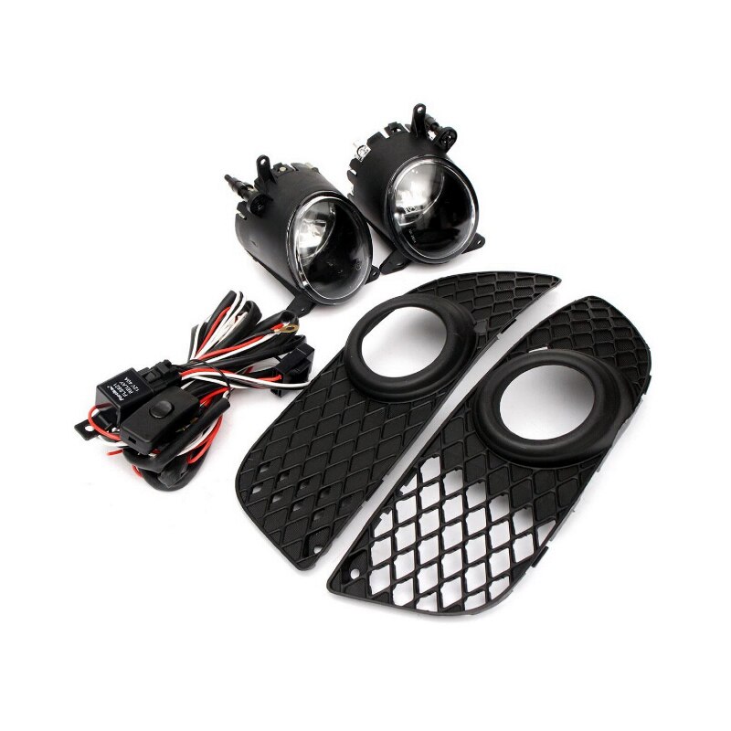 Fog Light H11 For Mitsubishi Lancer Lancer-ex 08-13 Front Bumper Grille Driving Fog Lamp With Wiring Harness Switch Kit