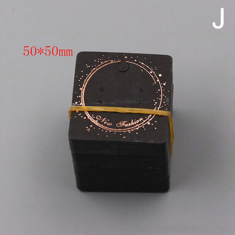 20 Stks/partij Oorbellen En Kettingen Display Kaarten Karton Earring Verpakking Hang Tag Card Oorstekers Papieren Kaart Sieraden: J