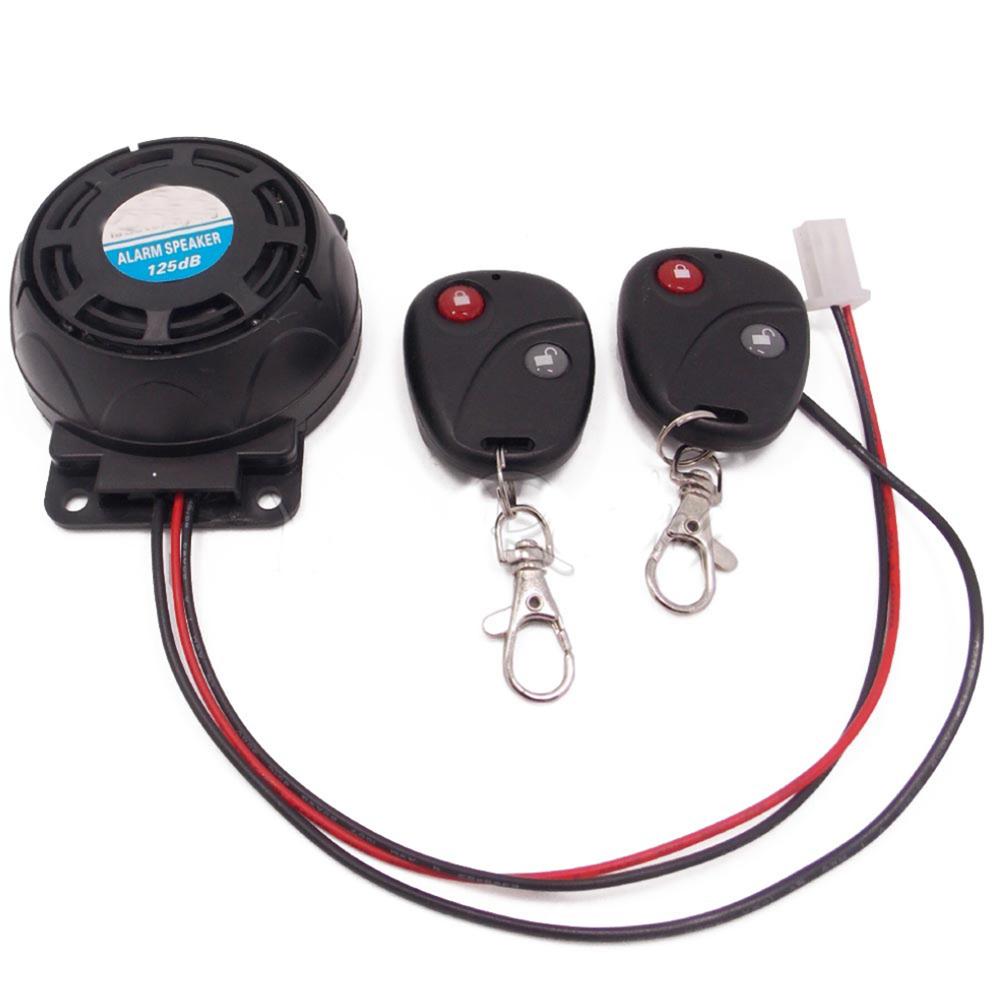 12V Dual Afstandsbediening Motorfiets Alarm,105-125dB Motorfiets Afstandsbediening Alarm Hoorn Anti-Diefstal Beveiliging