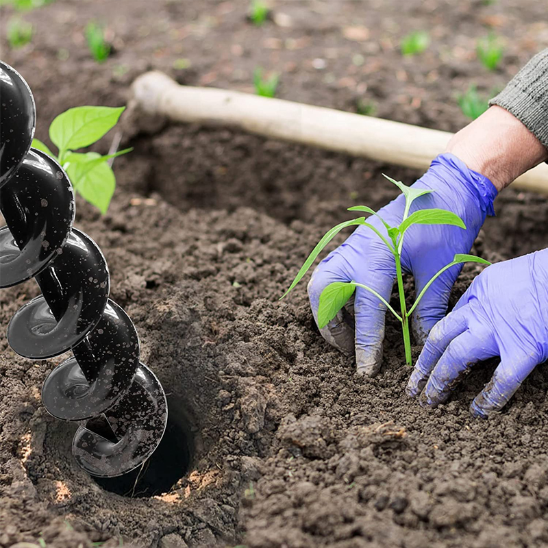 9 Größen Gartenbohrer Bohrer Werkzeug Spirallochgräber Bodenbohrer Erdbohrer zum Pflanzen von Samen Gartenarbeit Zaun Blumentopf