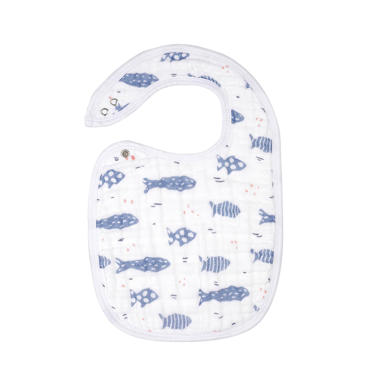 100% Cotton Muslin Bibs 3 Layer Burp Cloth Super Soft & Absorbent for Infants, Newborns and Toddlers, Adjustable Bibs with Snaps: WS0010