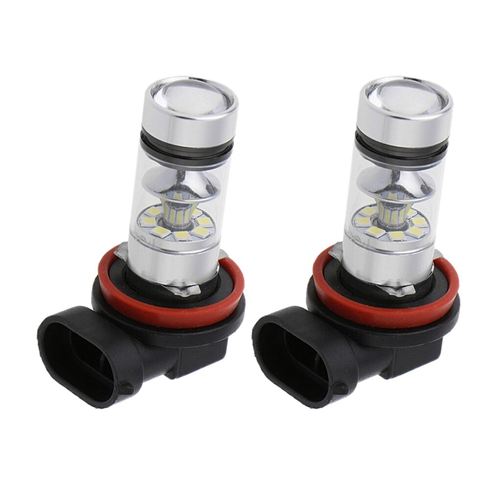 2 Stuks Wit H11 / H11 100W 8000K Led Fog Driving Gloeilampen Lamp