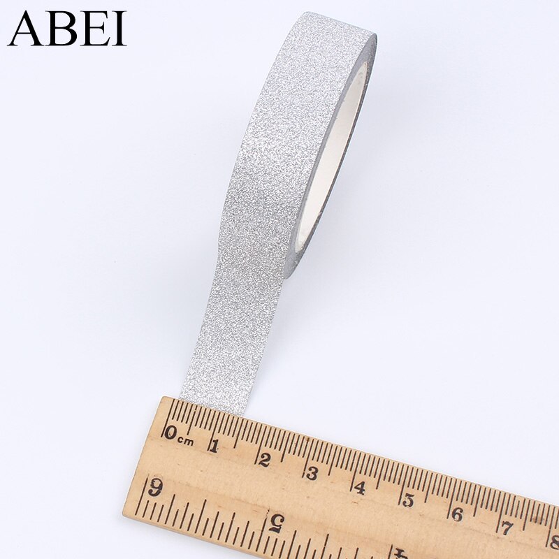 1.5 cm 10 yards/roll Glitter Zilveren Handgemaakte Tape DIY Kaarten Maken Scrapbooking Bruiloft Snoep Doos Decoratie Versiering
