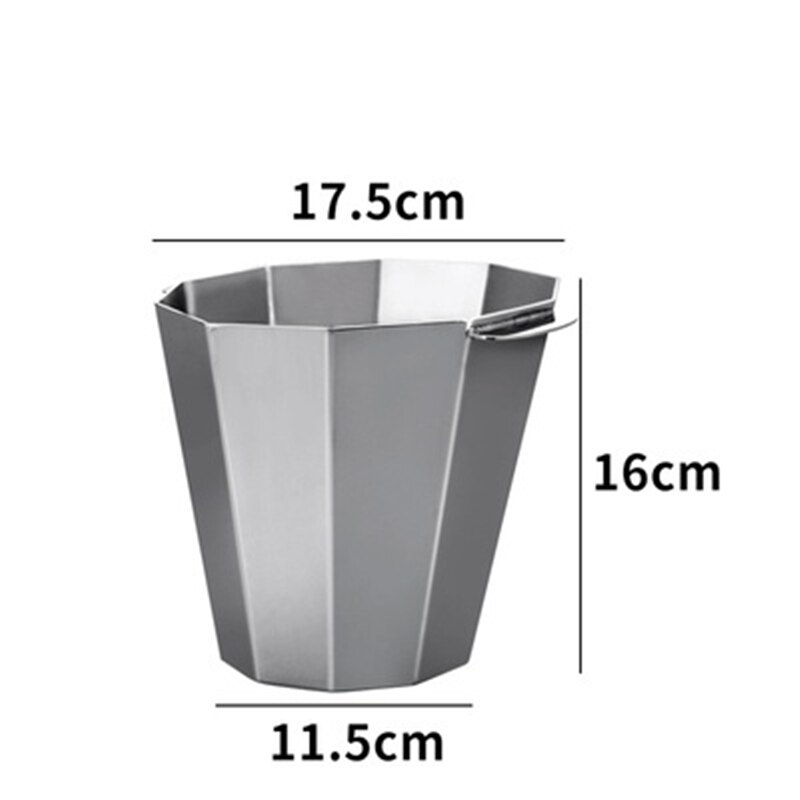 Stainless steel portable ice bucket with ice clip bar KTV beer red wine champagne ice bucket commercial ice bucket: 13
