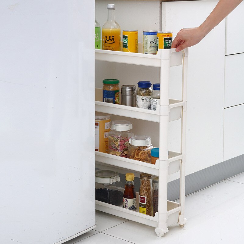 Multifunctional Gap Storage Rack Multi-Layer Plastic Kitchen Bathroom Shelf Organizer Home Sundries Finishing Rack